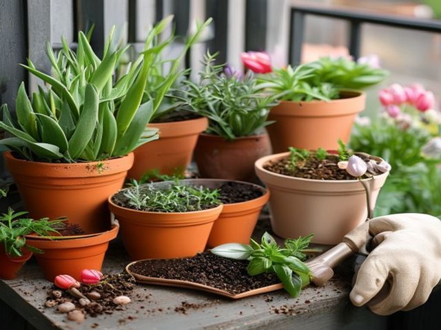 Composizione Premium per giardino anti-zanzare: piante, bulbi, terriccio, attrezzi, supporti verticali e irrigazione leggera compongono un vero angolo di coltivazione